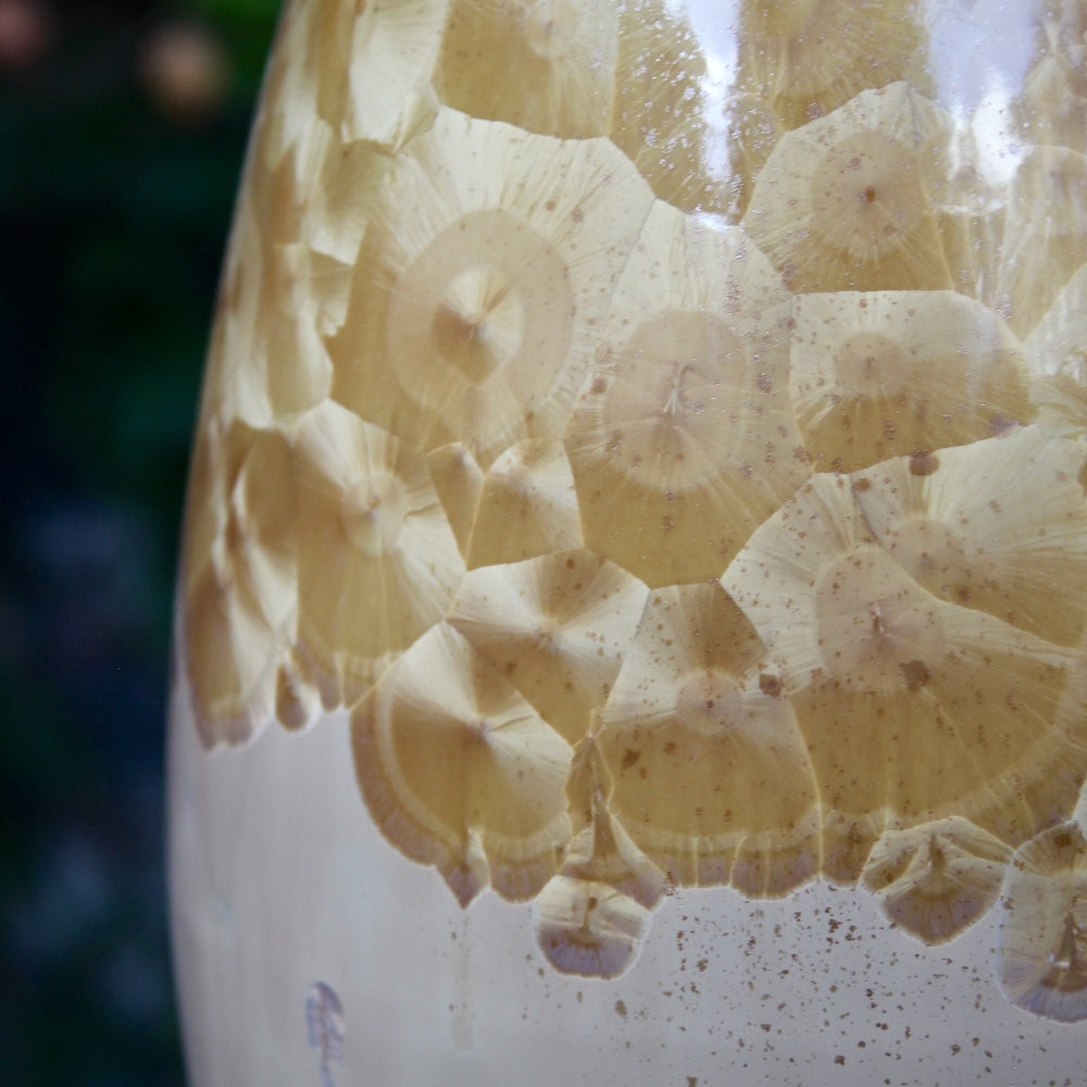 Crystal vase - Apricot / Golden Brown